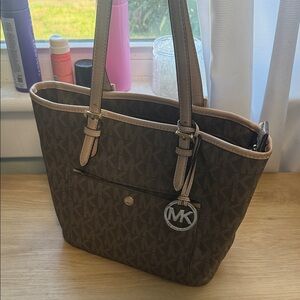 Michael Kors Brown Logo Tote Bag